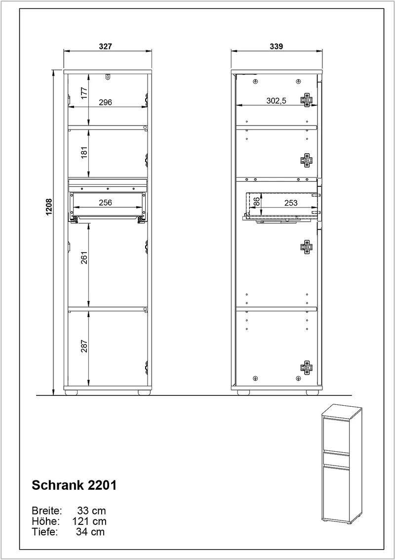 Badmöbel-Set 3-teilig | Unterschrank, Midischrank, runder Spiegel | Soft-Close & Matt