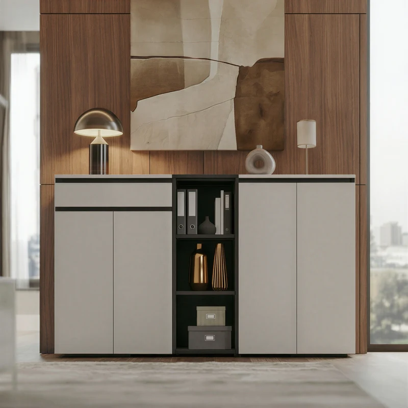 Aktenschrank mit Schublade | 81x120 cm | Soft-Close