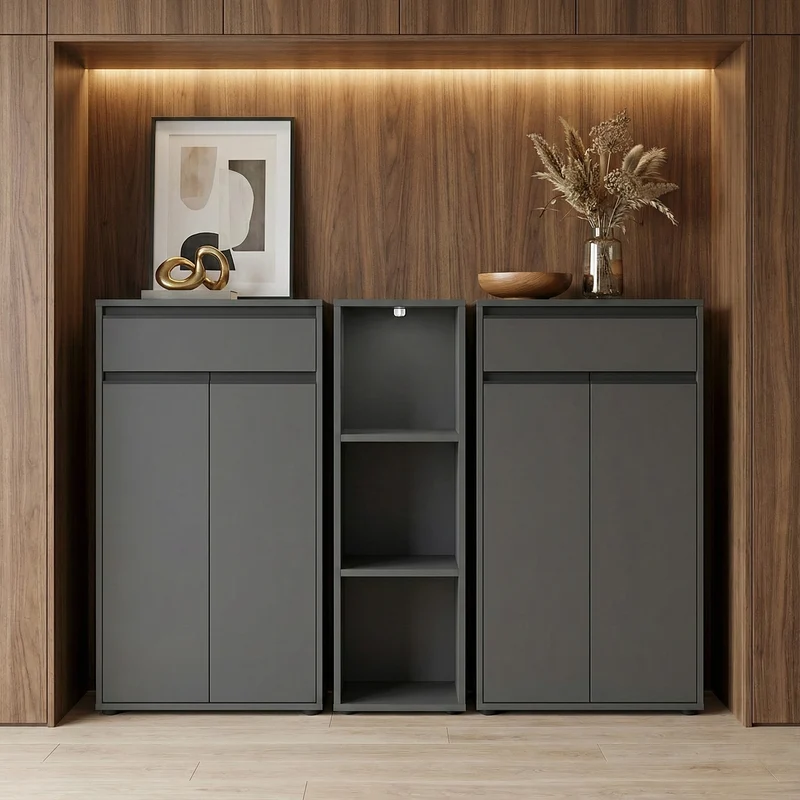Aktenschrank mit Schublade | 81x120 cm | Soft-Close