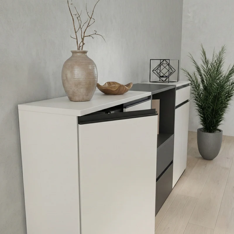 Aktenschrank mit Schublade | 81x120 cm | Soft-Close