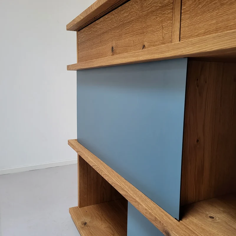Regalsystem IQ als Sideboard - Wildeiche gebürstet