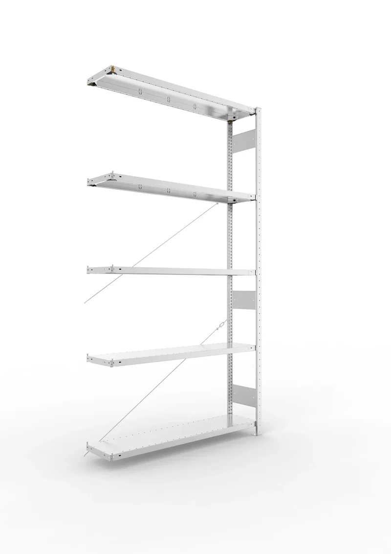 Fachbodenregal META Clip Anbauregal – 230 kg Fachlast