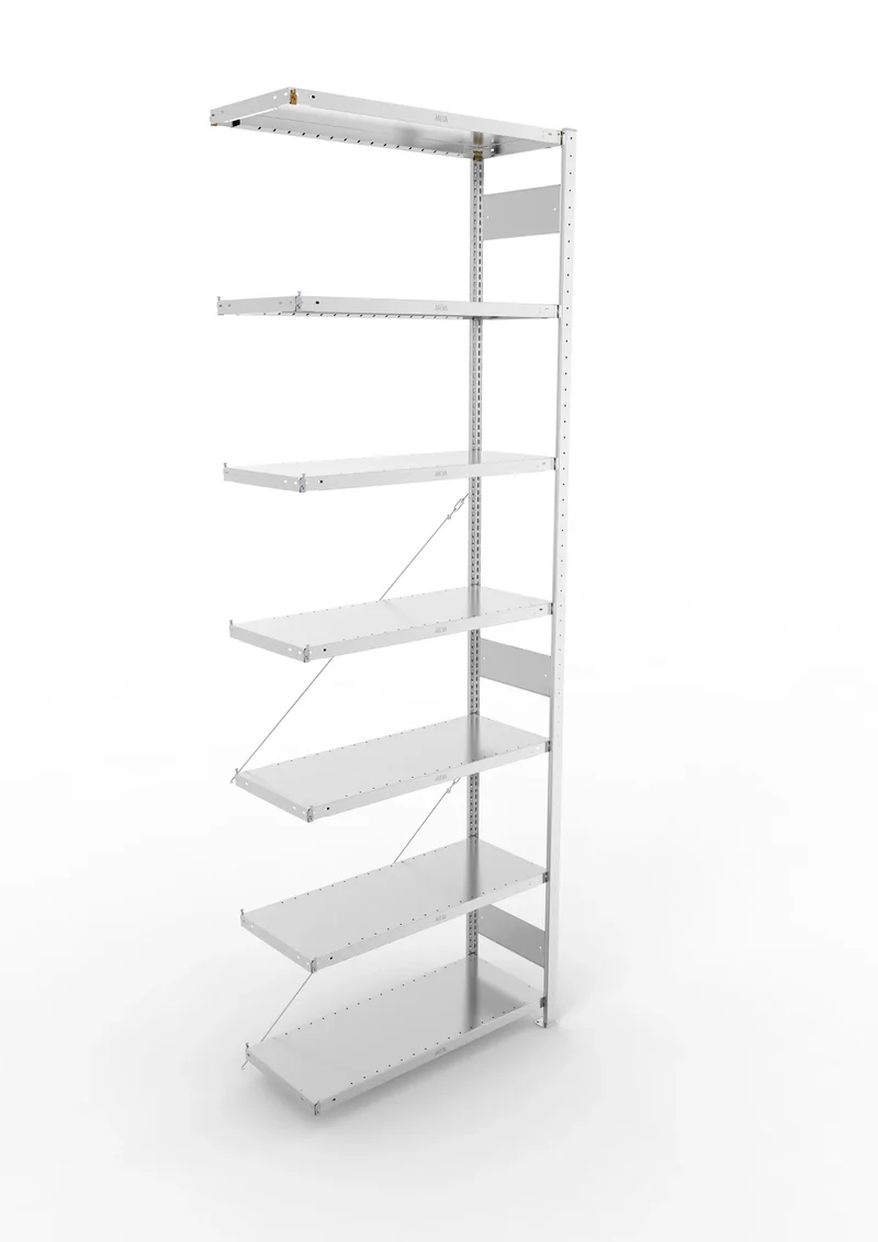 Fachbodenregal META Clip Anbauregal – 230 kg Fachlast