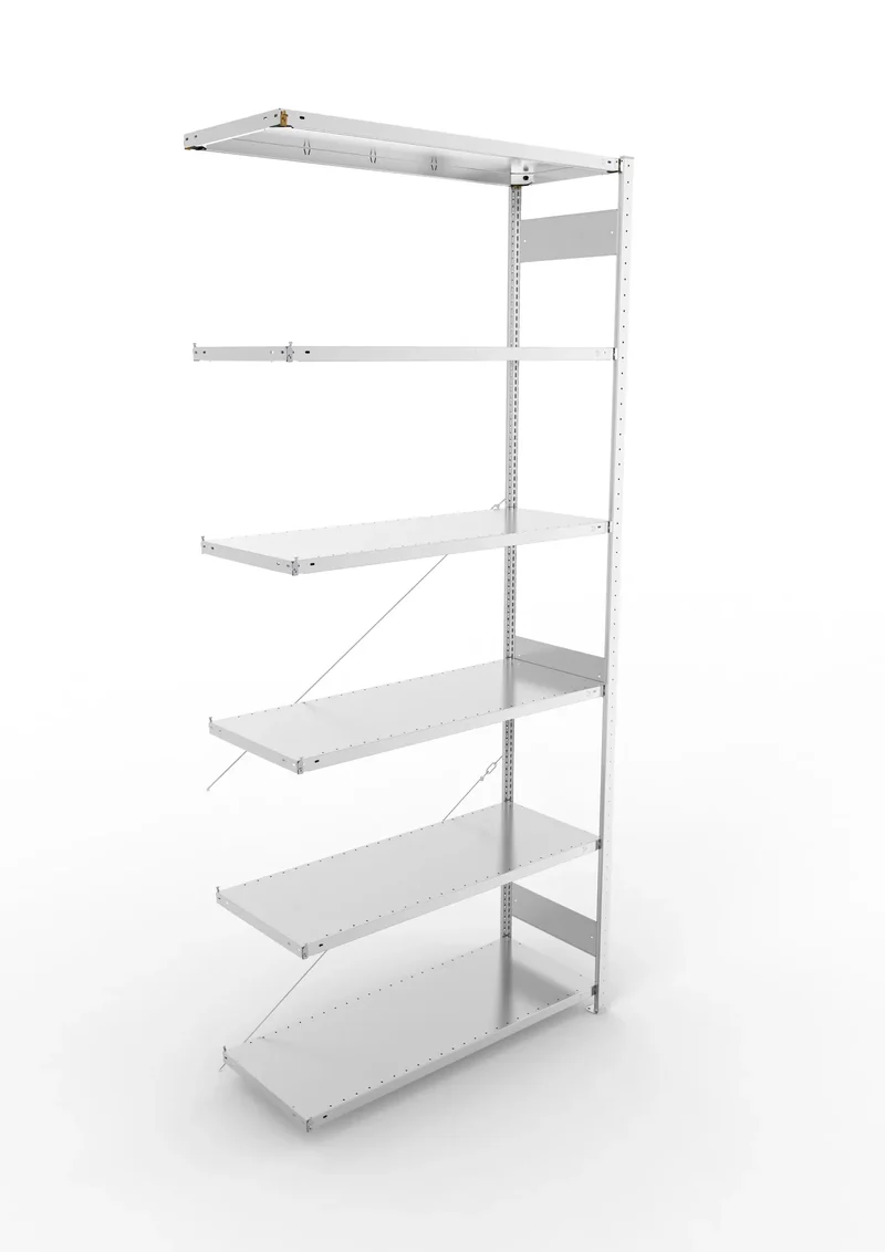 Fachbodenregal META Clip Anbauregal – 230 kg Fachlast
