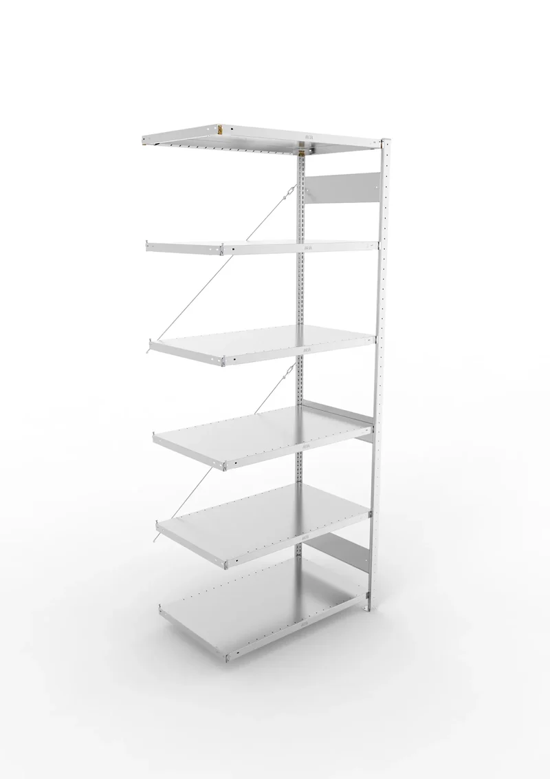 Fachbodenregal META Clip Anbauregal – 230 kg Fachlast