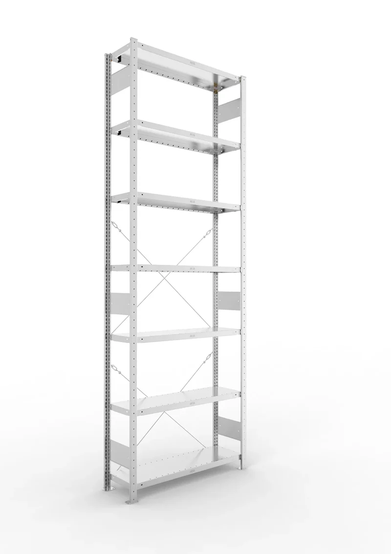 Fachbodenregal META Clip Grundregal – 230 kg Fachlast