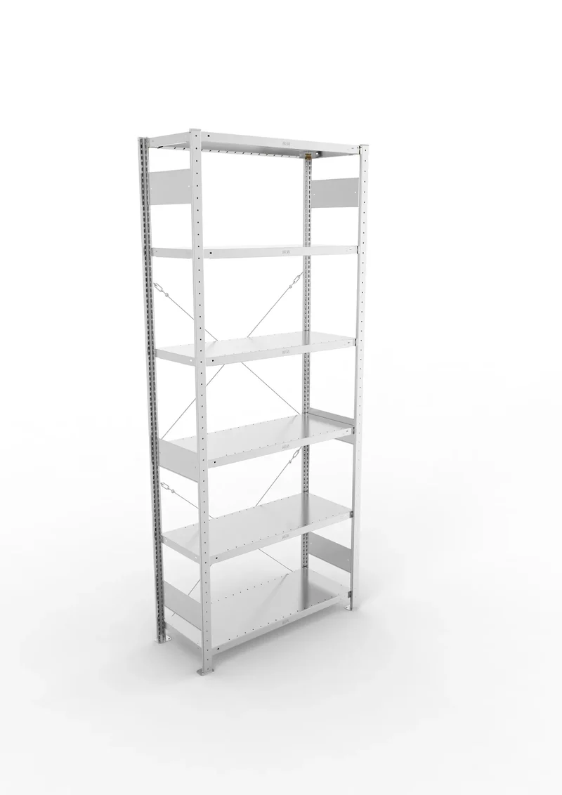 Fachbodenregal META Clip Grundregal – 230 kg Fachlast