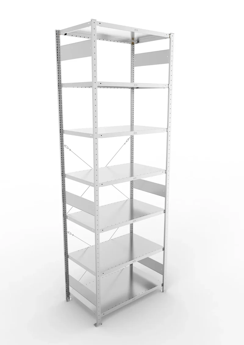Fachbodenregal META Clip Grundregal – 230 kg Fachlast
