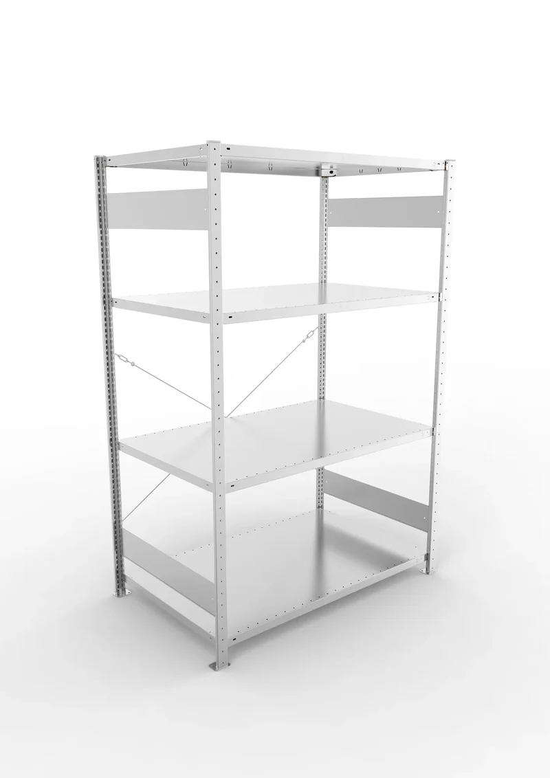Fachbodenregal META Clip Grundregal – 230 kg Fachlast