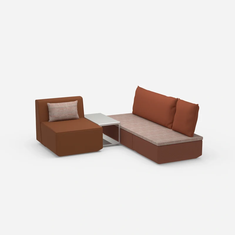Pouf mit Topper