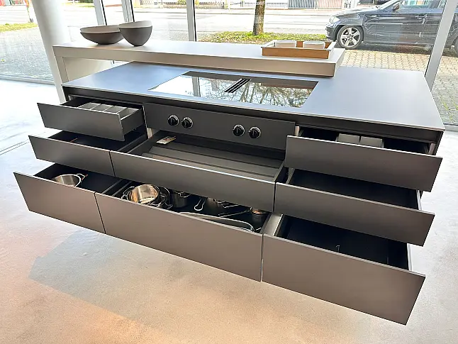 Einbauküche B3 Laminat 17 Graphit Grau 95 Anthrazit Inklusive Spüle Und E-Geräte