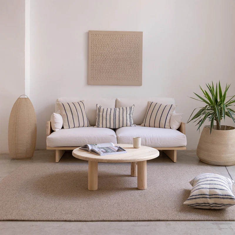 Round Solid Wood Coffee Table 87 cm - Maset