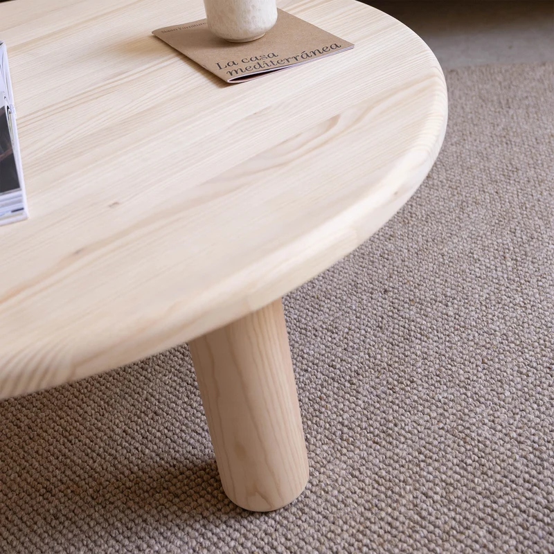 Round Solid Wood Coffee Table 87 cm - Maset