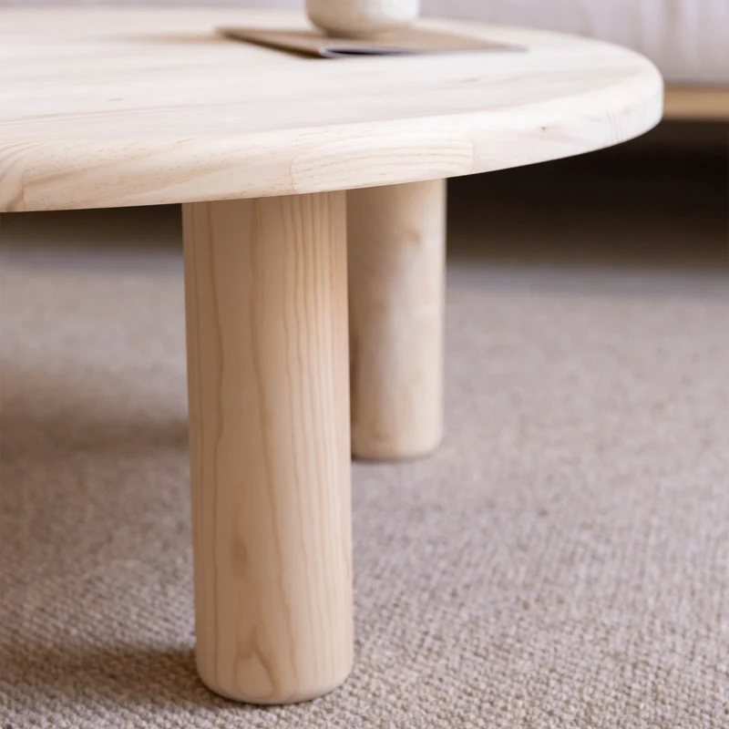 Round Solid Wood Coffee Table 87 cm - Maset