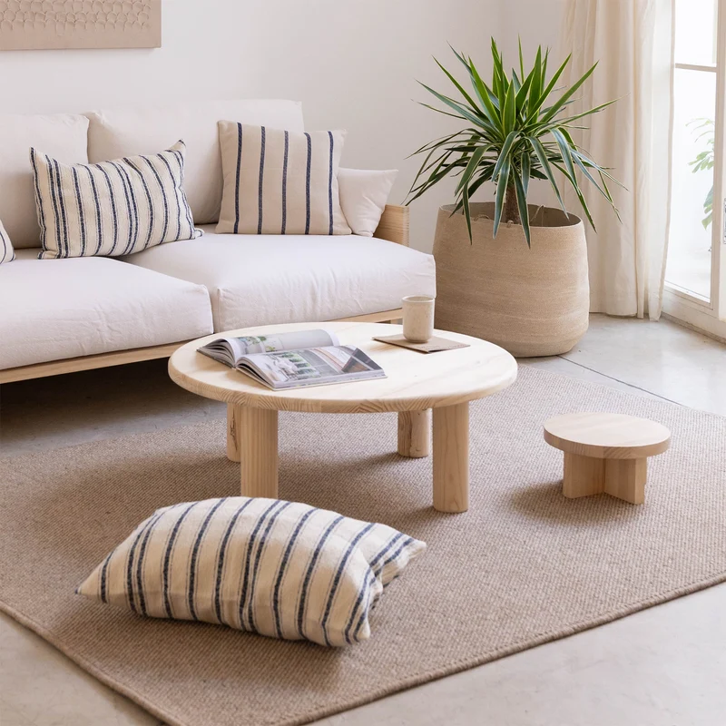 Round Solid Wood Coffee Table 87 cm - Maset