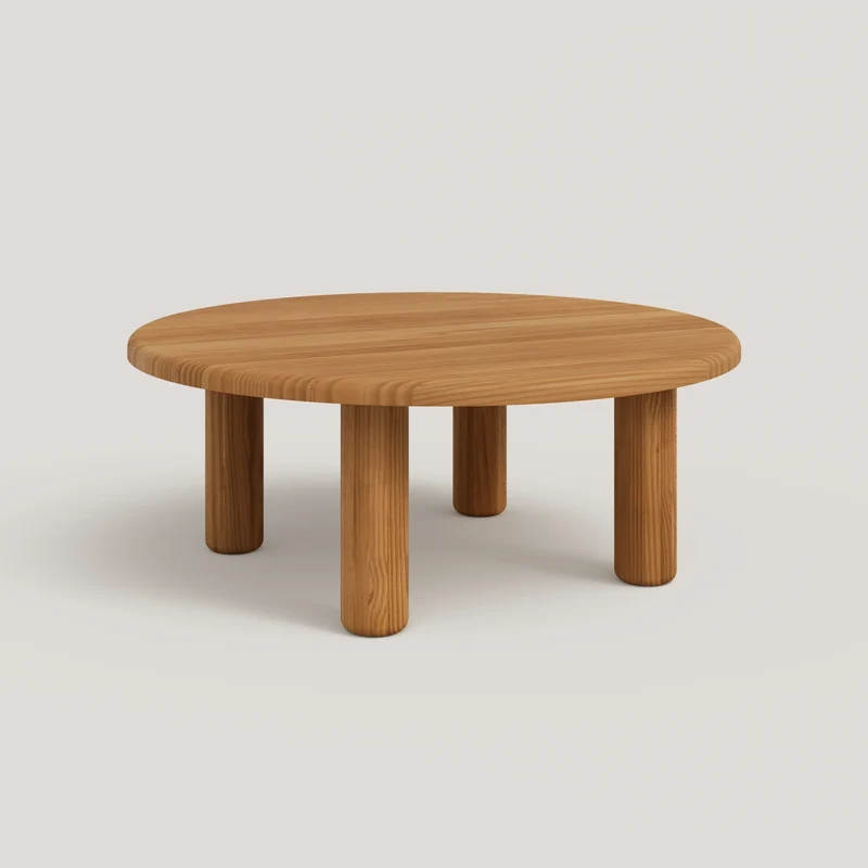Round Solid Wood Coffee Table 87 cm - Maset