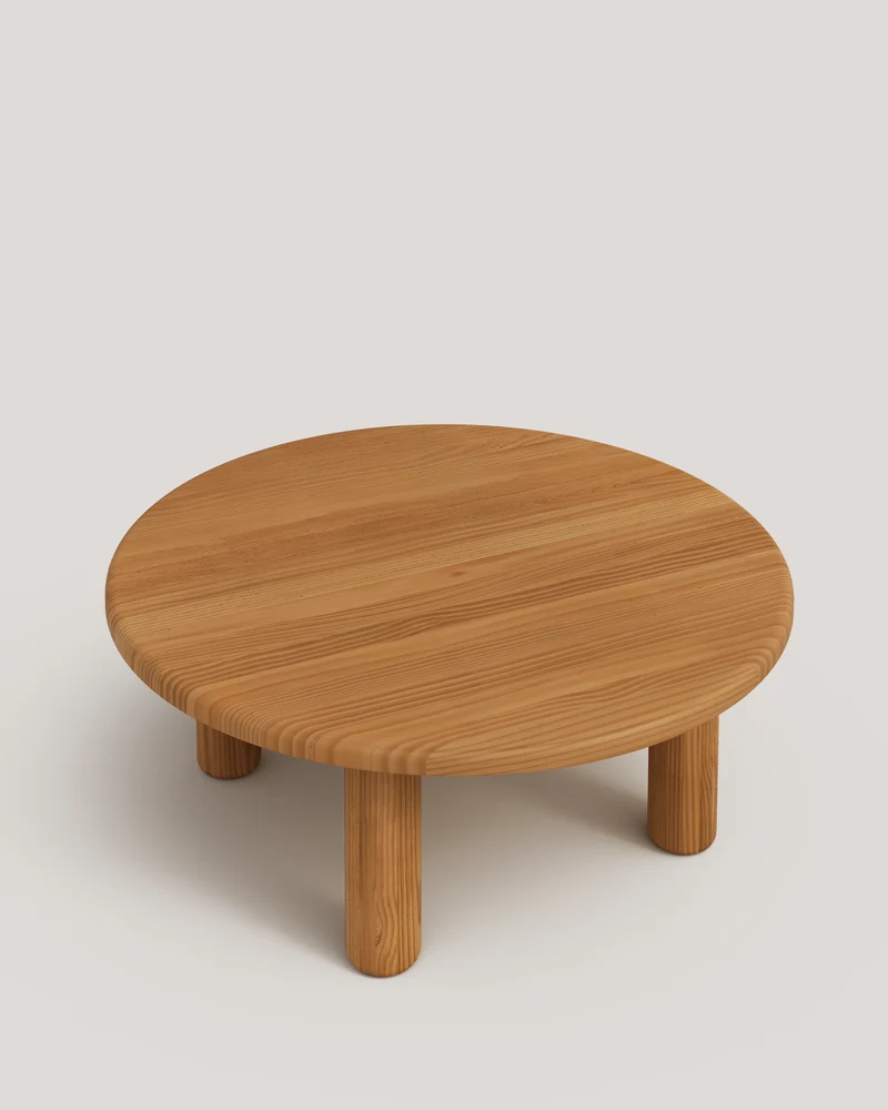 Round Solid Wood Coffee Table 87 cm - Maset