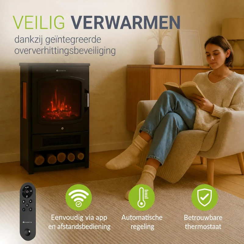 Elektrokaminofen 1800W mit Flammeneffekt