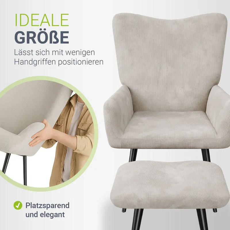 Ohrensessel mit optionalem Hocker Odense