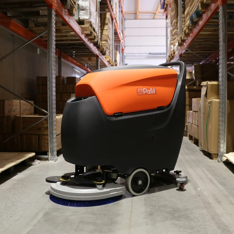 Handgeführte Scheuersaugmaschine SCRUBBER-S mit 530 mm Bürsten