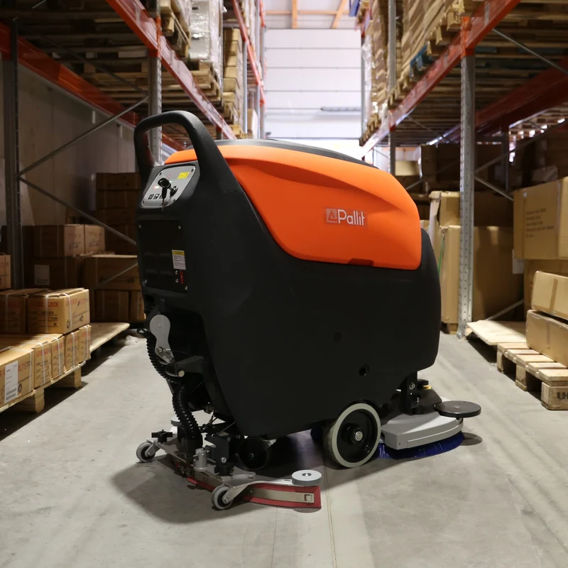 Handgeführte Scheuersaugmaschine SCRUBBER-S mit 530 mm Bürsten