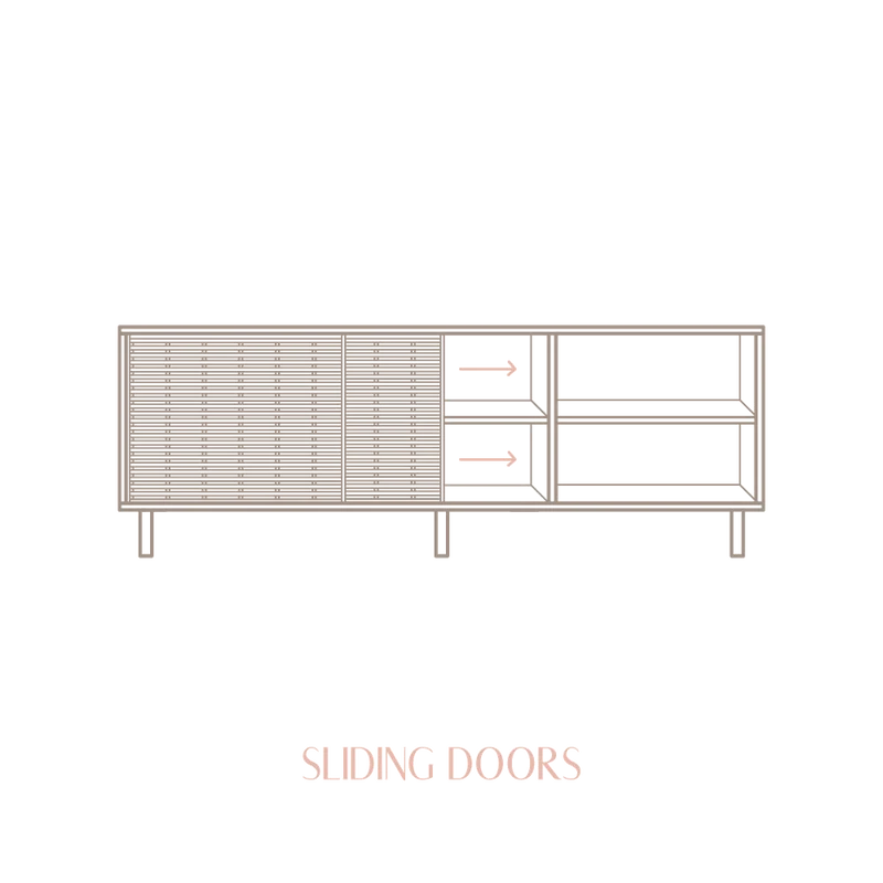 Pedrera sideboard in pine with 2 or 3 doors 180 cm