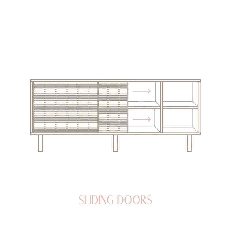 Sideboard Mahón in pine with 2 doors 150 cm