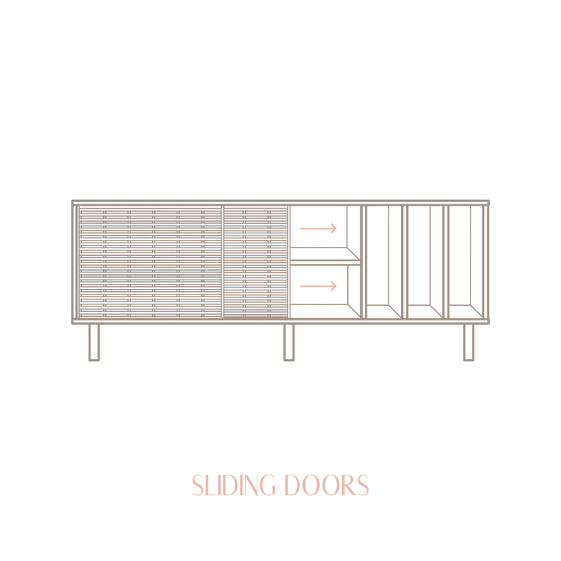 Benissa sideboard in pine with 2 doors 170 cm