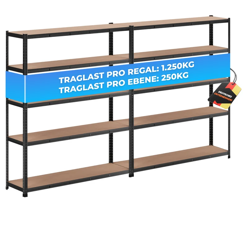 ALLSHELF Schwerlastregal-Set 180x150x40cm