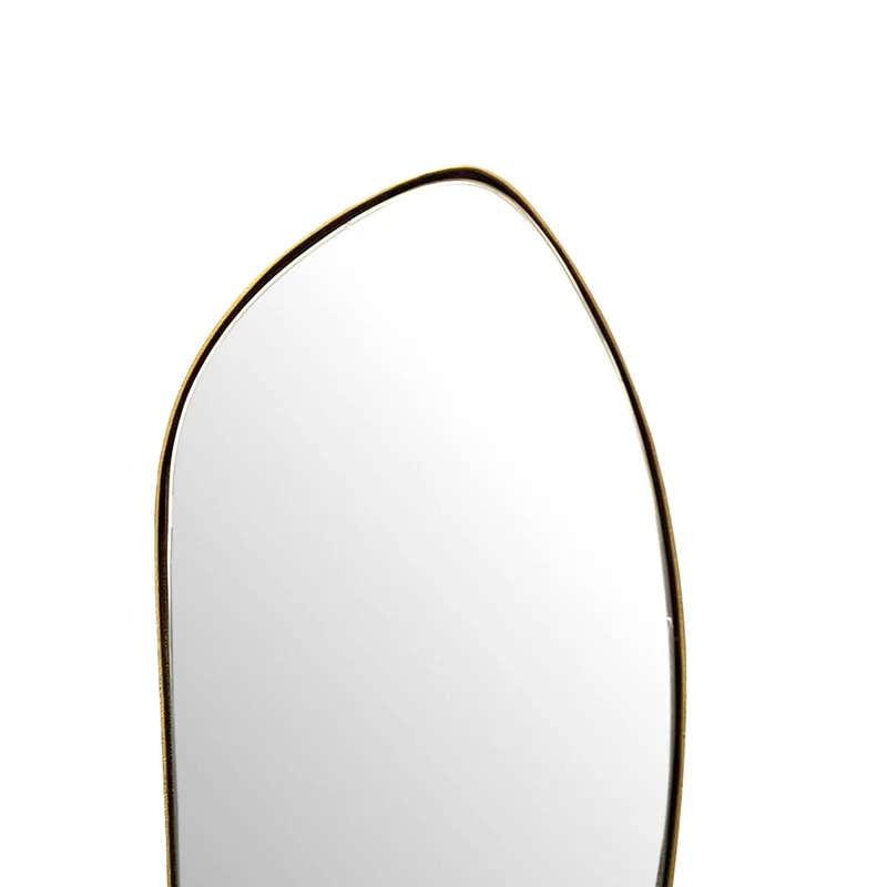 Wandspiegel Asymmetrisch Metall Gold 33x90 cm Modern
