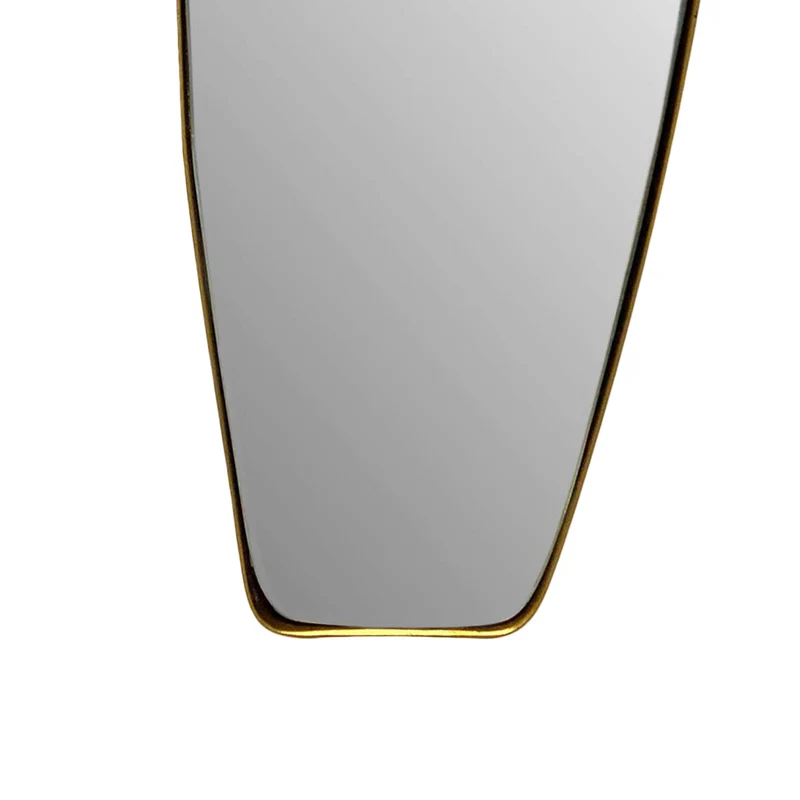Wandspiegel Asymmetrisch Metall Gold 33x90 cm Modern