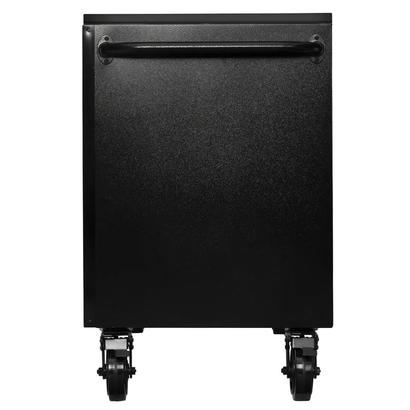 BUNKER 10 Drawer Workbench Roller Tool Cabinet with Black Stainless Steel Worktop, 56"