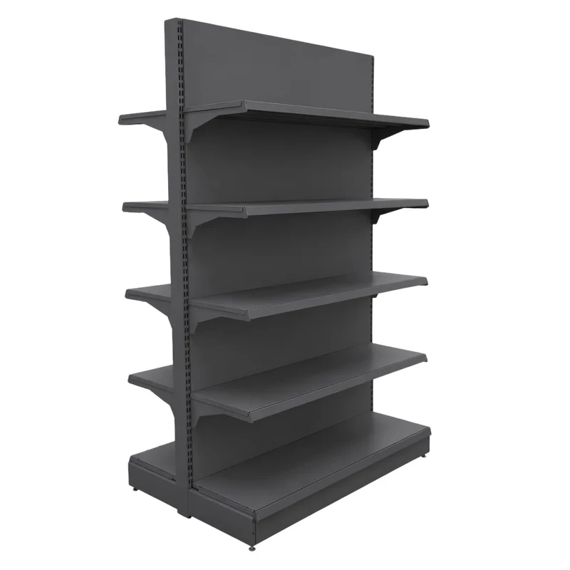 InhandKraft® Gondelregal für Kiosk & Laden - Modul 120 cm - Anthrazit