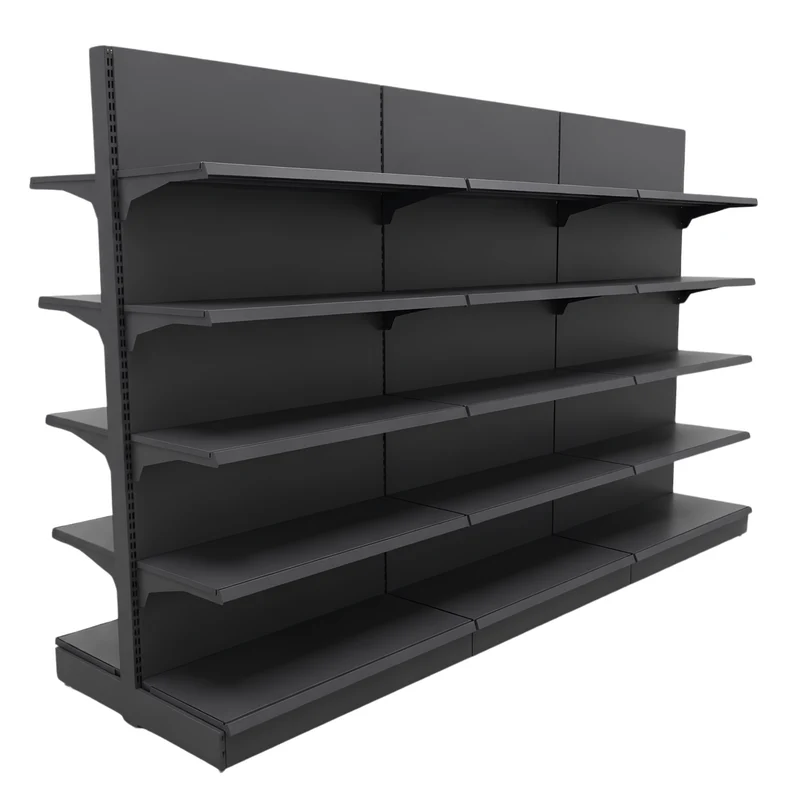 InhandKraft® Gondelregal für Kiosk & Laden - Modul 120 cm - Anthrazit