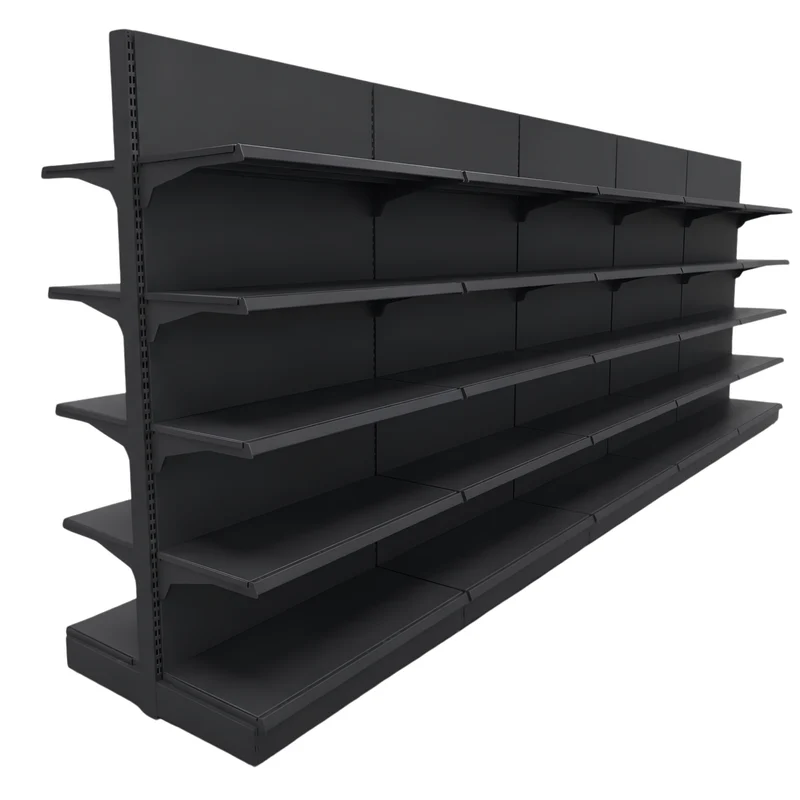 InhandKraft® Gondelregal für Kiosk & Laden - Modul 120 cm - Anthrazit