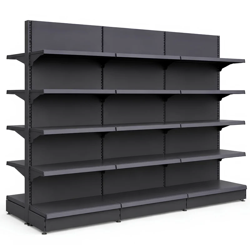 InhandKraft® Gondelregal für Kiosk & Laden - Modul 90 cm - Anthrazit
