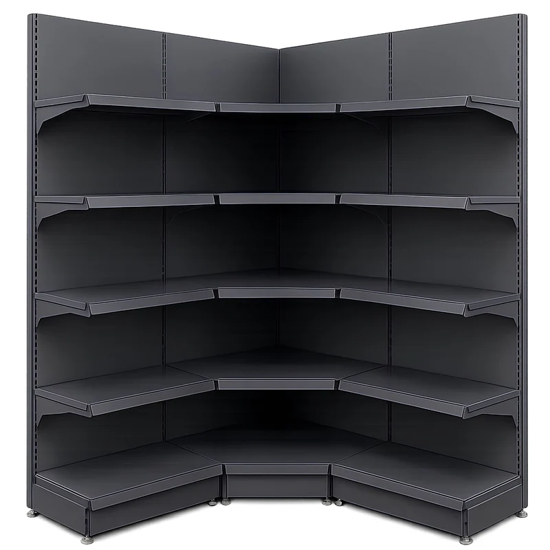 InhandKraft® Eckregal-Set für Kiosk & Laden - Anthrazit