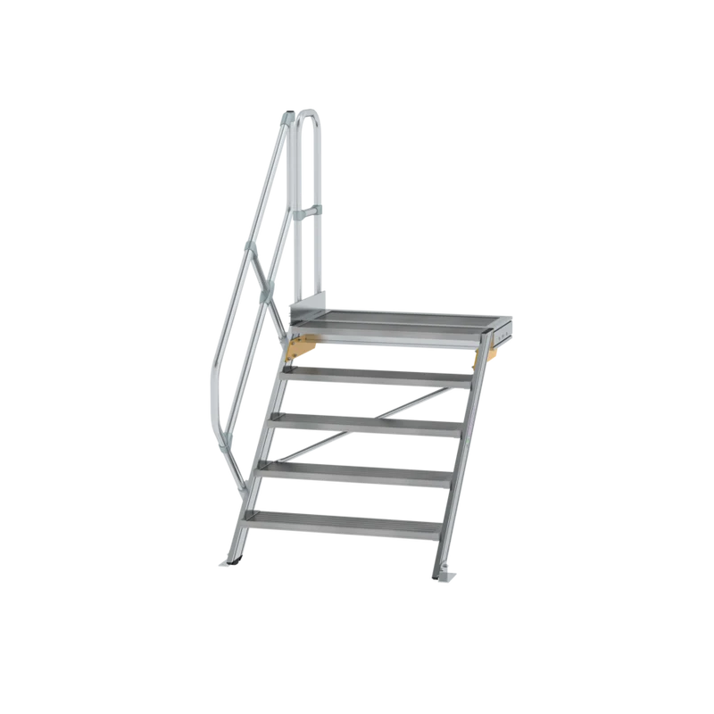 Treppe aus Metall mit Plattform 45° Stufenbreite 800 mm
