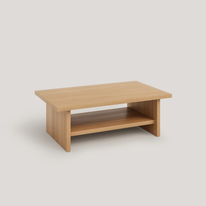 Binibeca - Rectangular coffee table in wood 100 cm