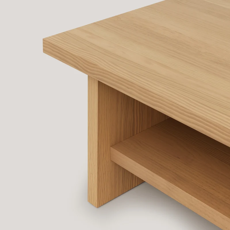 Binibeca - Rectangular coffee table in wood 100 cm