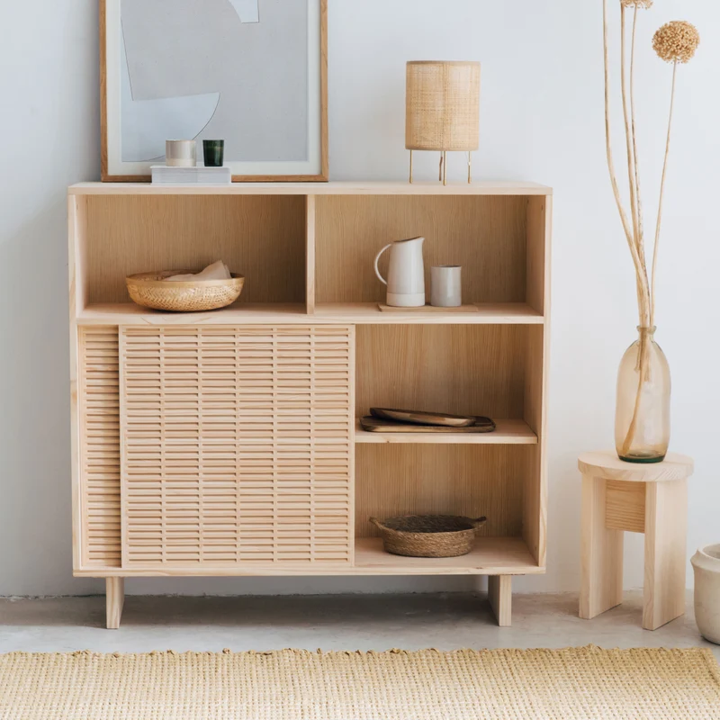 Sideboard Formentera pine with 2 doors 120 cm