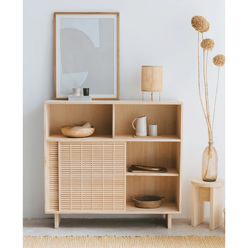 Sideboard Formentera pine with 2 doors 120 cm