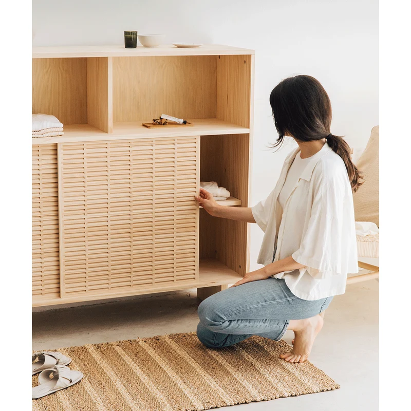 Sideboard Formentera pine with 2 doors 120 cm