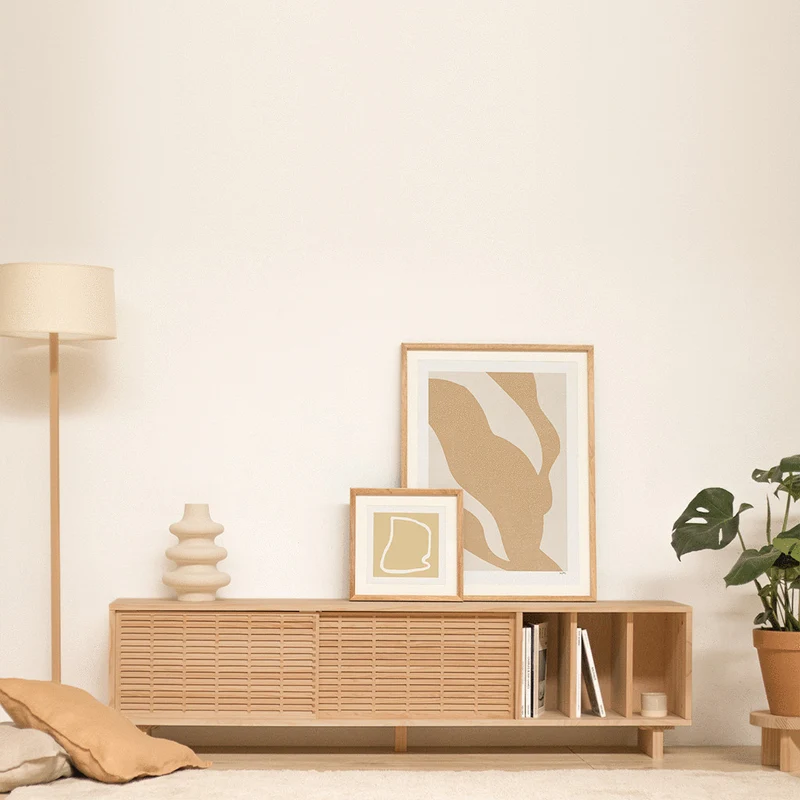 Gavina TV stand of pine with 2 mallorquina doors 170 cm
