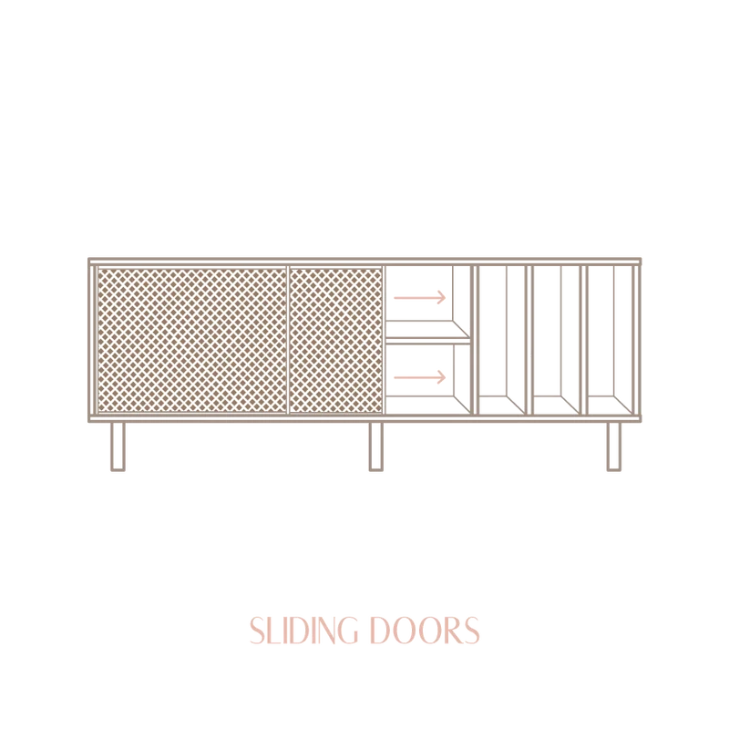 Sideboard Ambolo in pine with 2 doors 170 cm