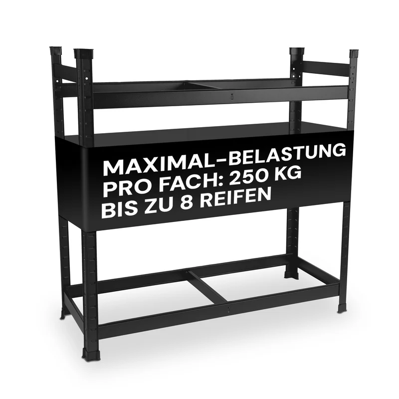 ALLSHELF Reifenregal-Set für 8 Reifen