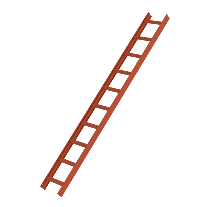 Dachleiter Rot pulverbeschichtet aus Aluminium