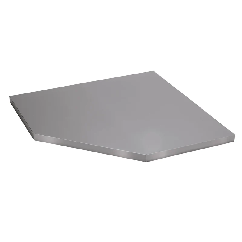 BUNKER Modular Stainless Steel Worktop for Corner Cabinet, 865mm