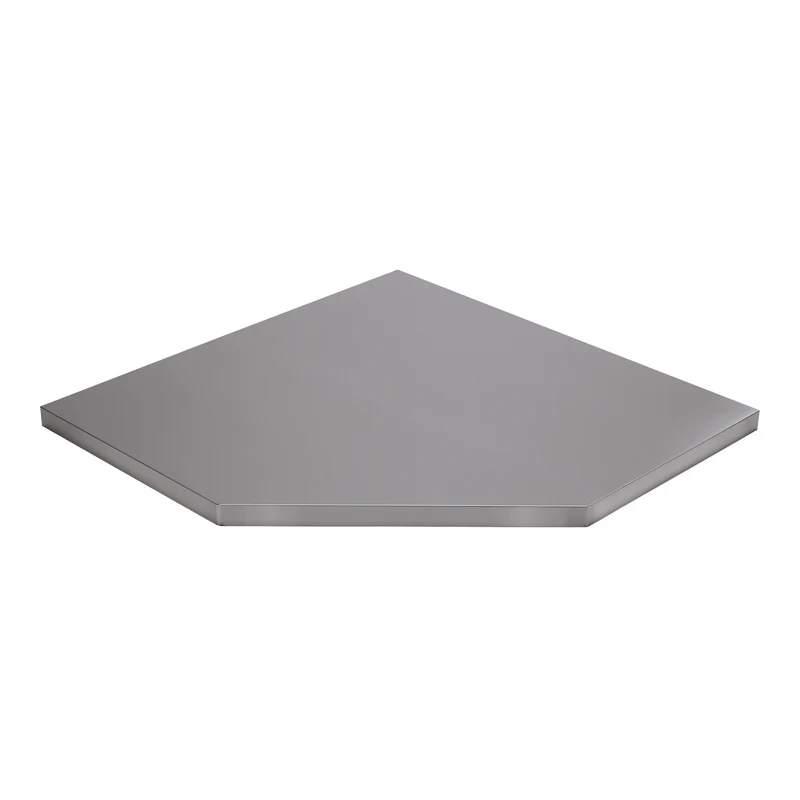 BUNKER Modular Stainless Steel Worktop for Corner Cabinet, 865mm