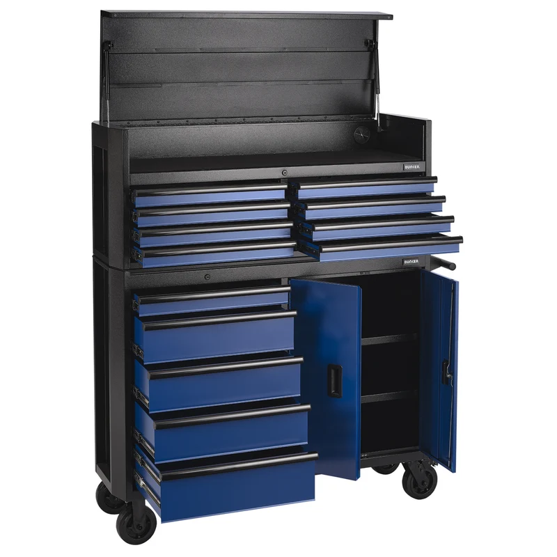 BUNKER 13 Drawer Combined Roller Cabinet and Tool Chest, 52", Blue